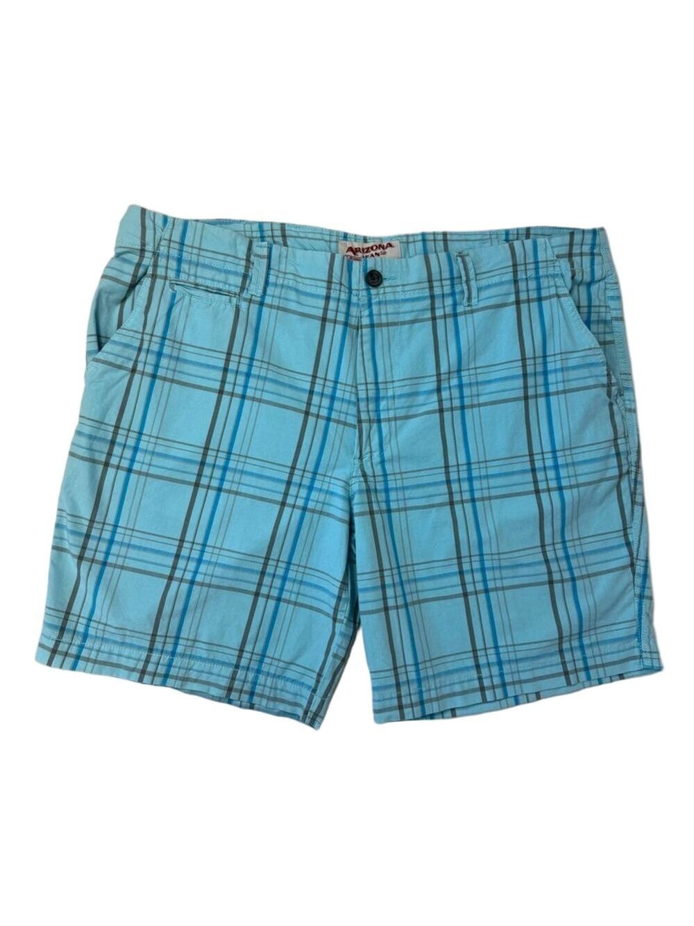 Arizona Jeans Bermuda Blue Plaid Shorts